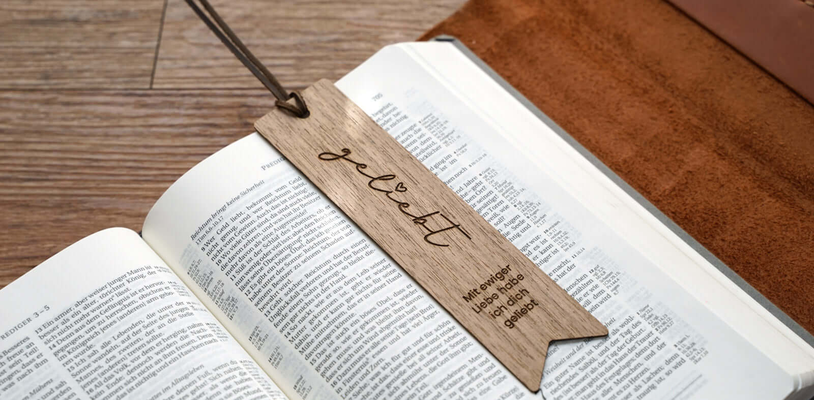 Christliche Holzlesezeichen – Aus Gnade