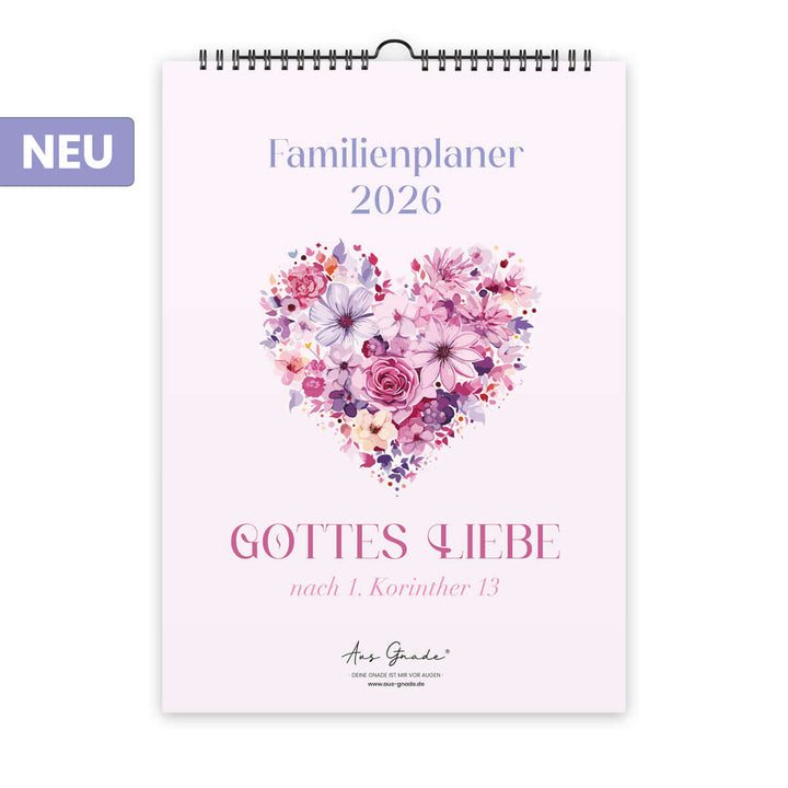 Familienplaner "Gottes Liebe" 2026 · A3 · christliche Kalender