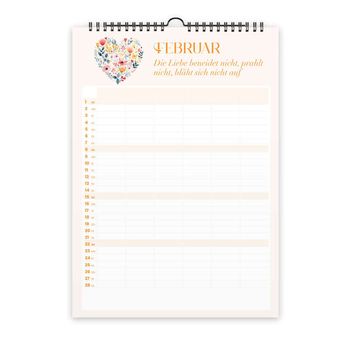 Familienplaner "Gottes Liebe" 2026 · A3 · christliche Kalender