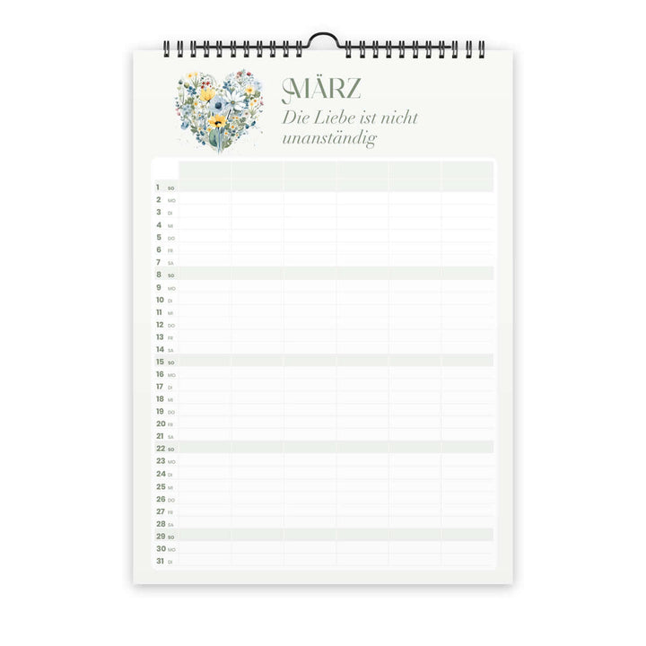 Familienplaner "Gottes Liebe" 2026 · A3 · christliche Kalender