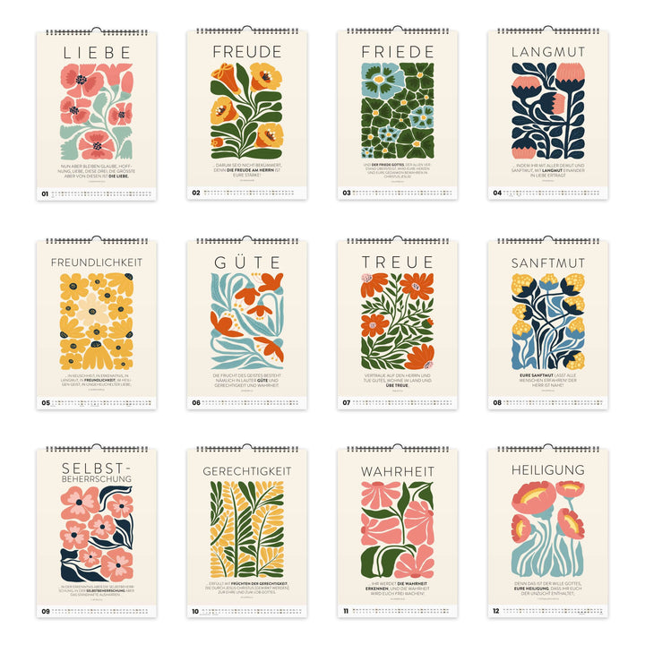 Kalender "Die Frucht des Geistes" 2026 · A3 · christliche Kalender