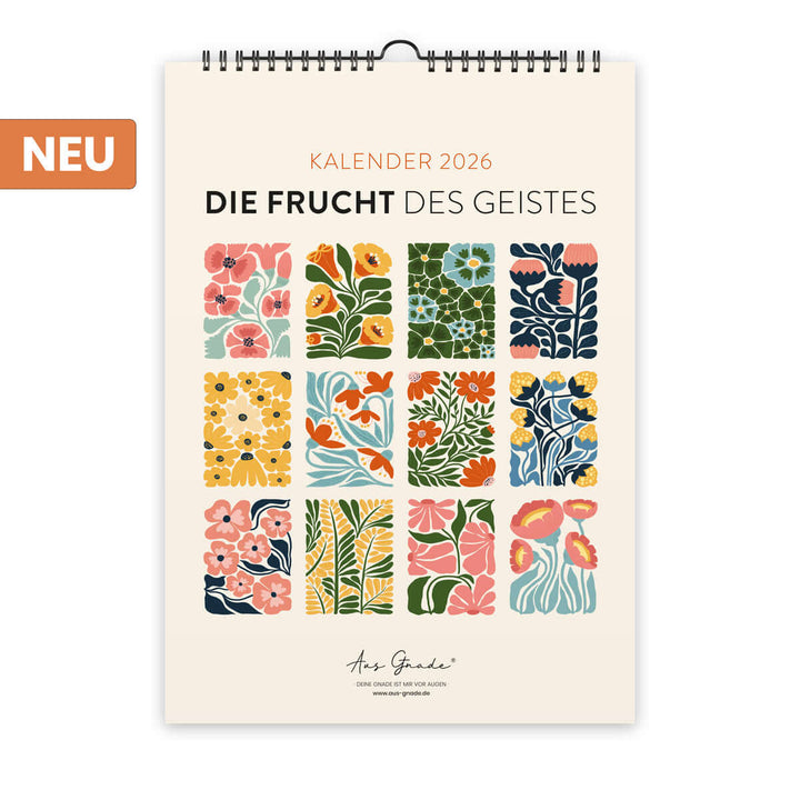 Kalender "Die Frucht des Geistes" 2026 · A3 · christliche Kalender