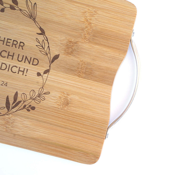 Schneidebrett "Gottes Segen" · Bambus · Bibelvers Gravur