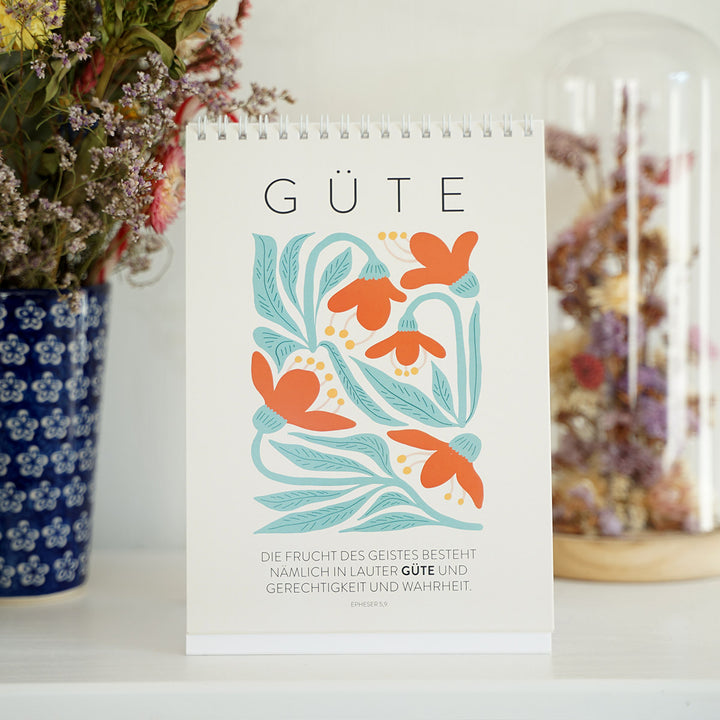 Tischaufsteller "Die Frucht des Geistes" · A5 · 12 Bibelverse