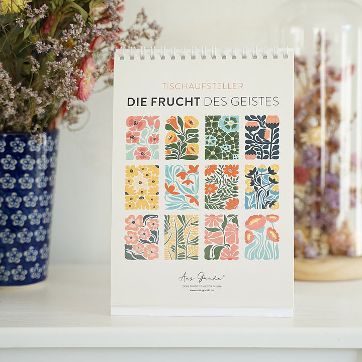 Tischaufsteller "Die Frucht des Geistes" · A5 · 12 Bibelverse