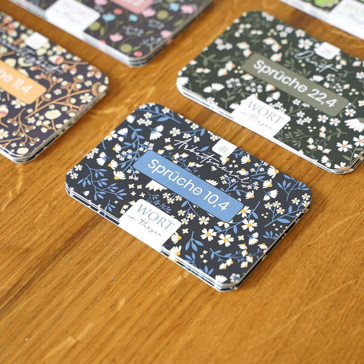 Wort im Herzen · "Die Sprüche" · 48 Lernkarten · Bibelverse – Aus Gnade