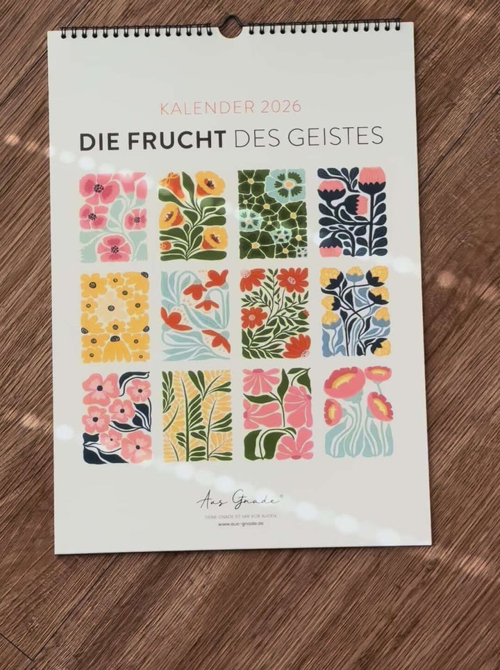 Kalender "Die Frucht des Geistes" 2026 · A3 · christliche Kalender