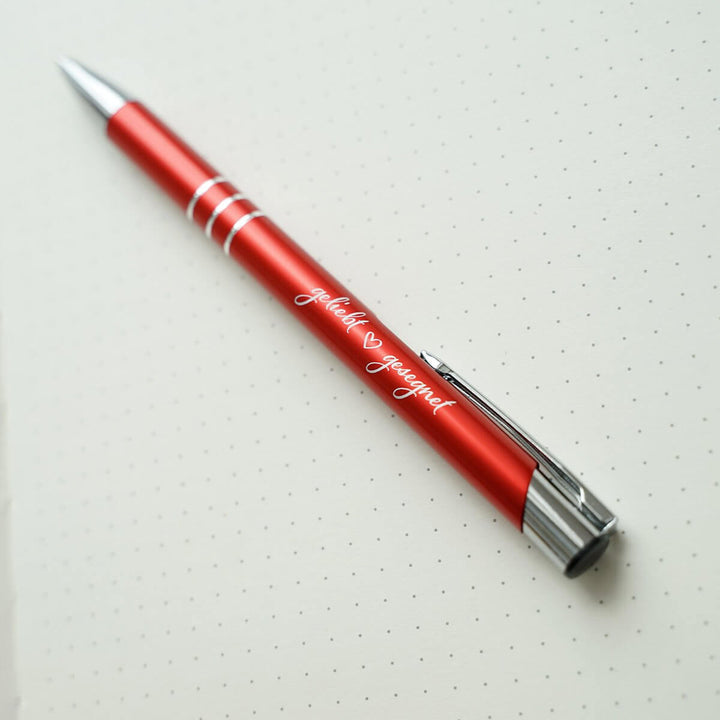 Kugelschreiber "geliebt & gesegnet" · Metall · Gravur – Aus Gnade