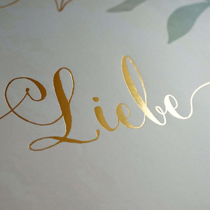 Premium-Poster "Glaube Hoffnung Liebe" · 3er Set · Goldprägung – Aus Gnade