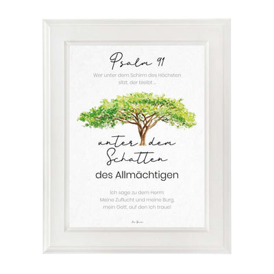 Poster "Psalm 91" · A3 / A4 · Bibelvers Deutsch – Aus Gnade