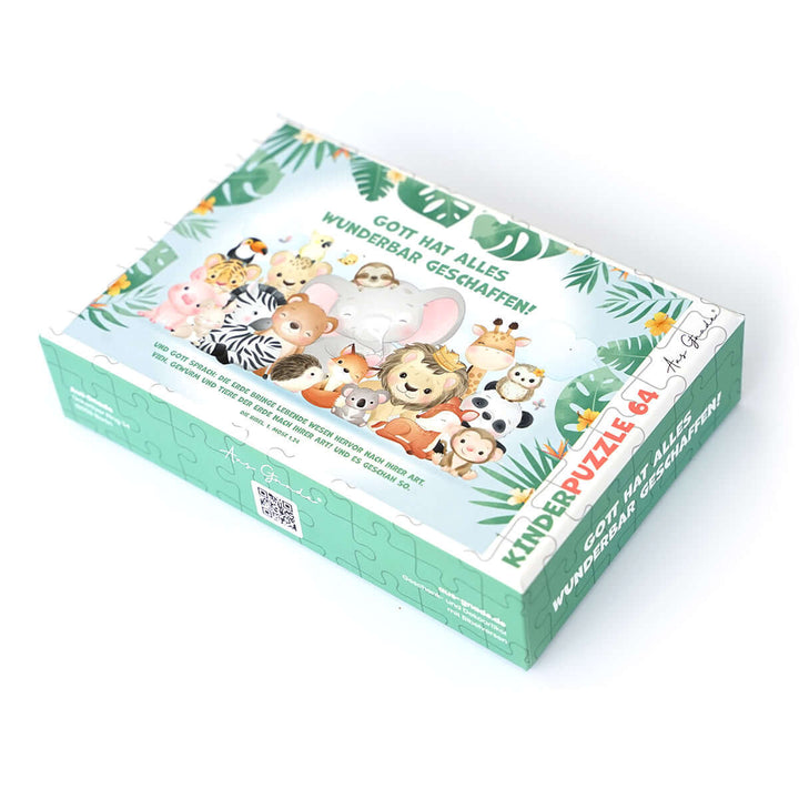 Kinder Puzzle "Gott hat alles wunderbar geschaffen!" · Bibelvers · 64 Teile – Aus Gnade