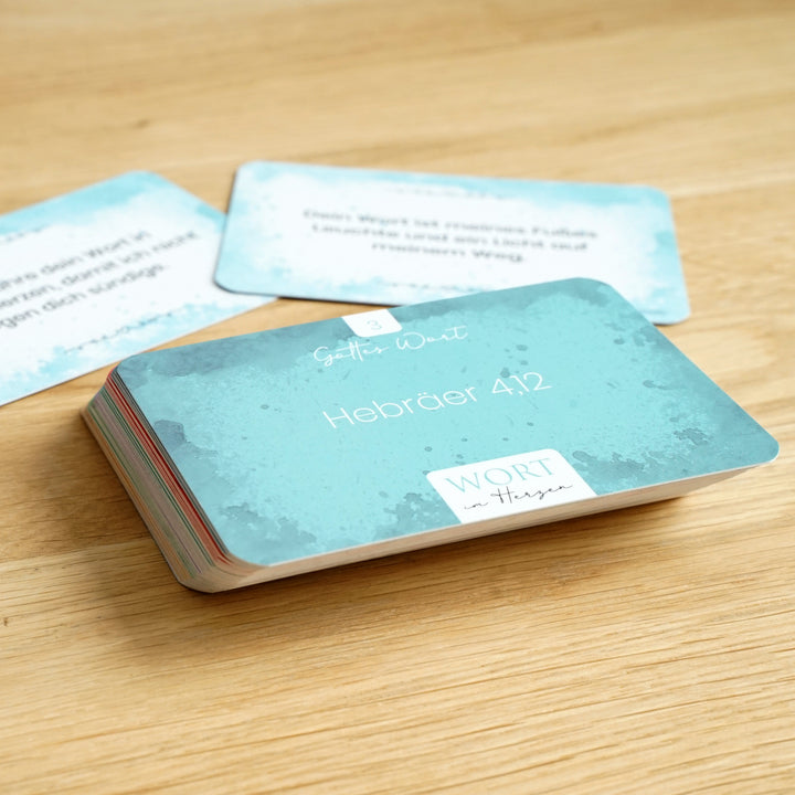 Wort im Herzen · Basis-Set mit 48 Lernkarten · Bibelverse – Aus Gnade