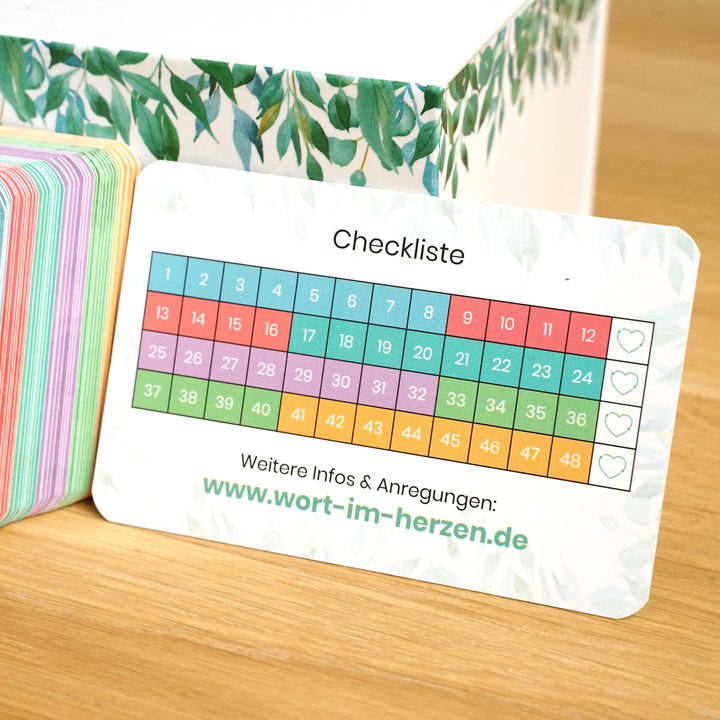 Wort im Herzen · Basis-Set mit 48 Lernkarten · Bibelverse – Aus Gnade