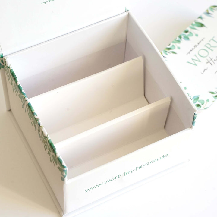 Sparset – Wort im Herzen: Basis-Set + Die Frucht des Geistes + Aufbewahrungsbox · Bibelverse – Aus Gnade