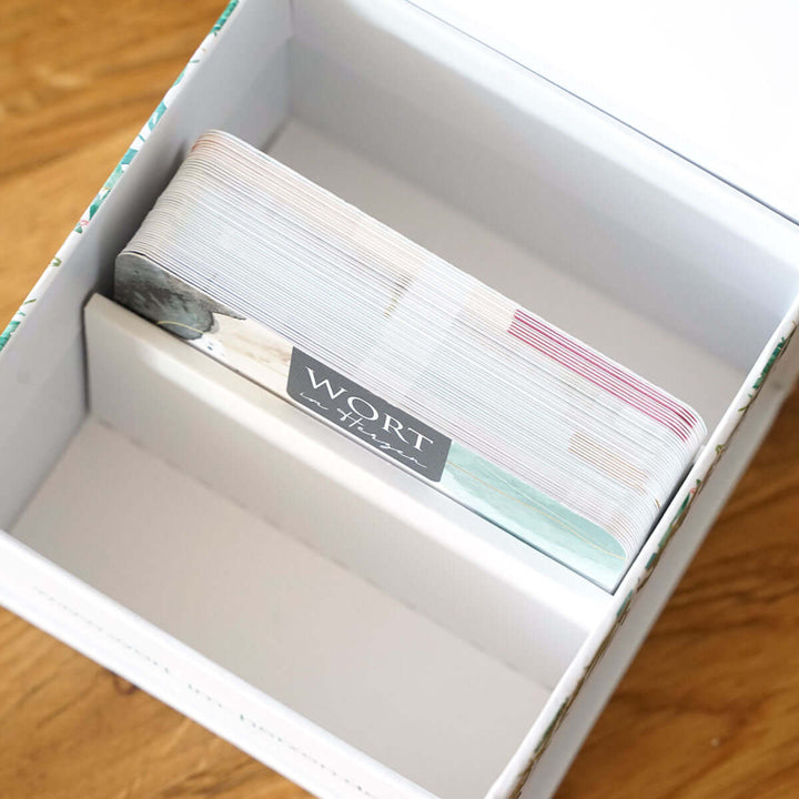 Wort im Herzen · "Die Psalmen" + Aufbewahrungsbox · Bibelvers-Lernkarten – Aus Gnade