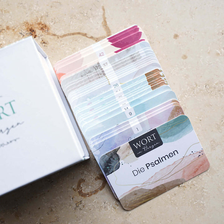 Wort im Herzen · "Die Psalmen" · 48 Lernkarten · Bibelverse – Aus Gnade