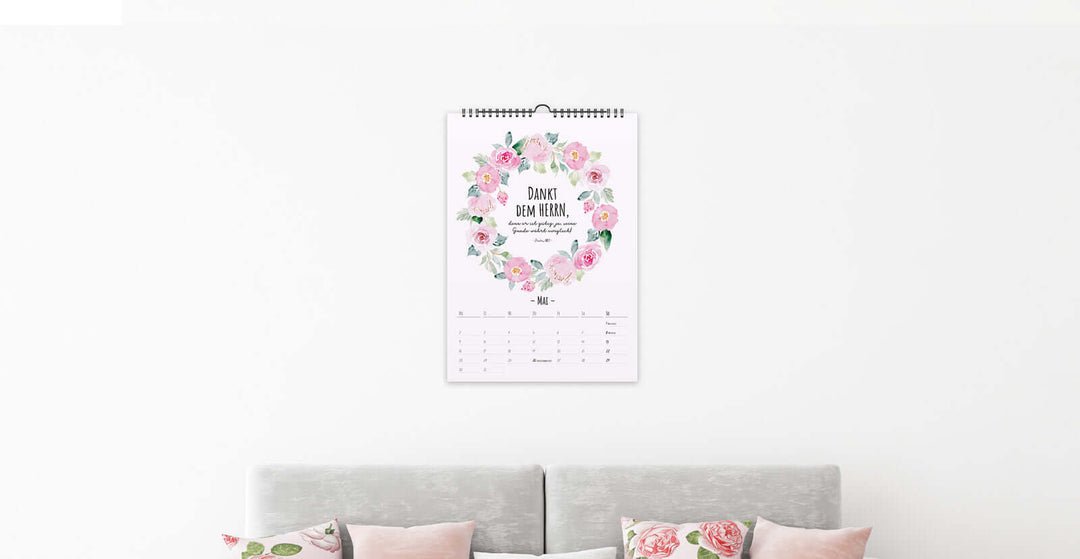 Ermutigung mit Bibelversen – für das ganze Jahr – Bibelverse Wanddeko, christliche Geschenke, christlicher shop, Kalender