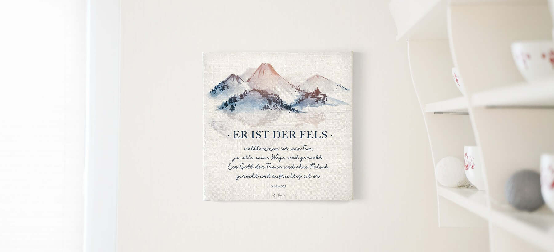 Der Blick nach oben – Bibelverse Wanddeko, christliche leinwand, christliche Leinwandbilder, christlicher shop, Leinwandbild bibelvers