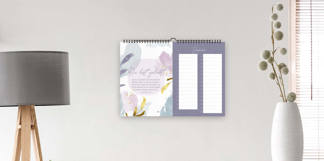 NEU: Wandkalender-Geburtstagskalender mit Bibelversen! – Bibelverse Wanddeko, christliche Geschenke, christlicher shop, Kalender
