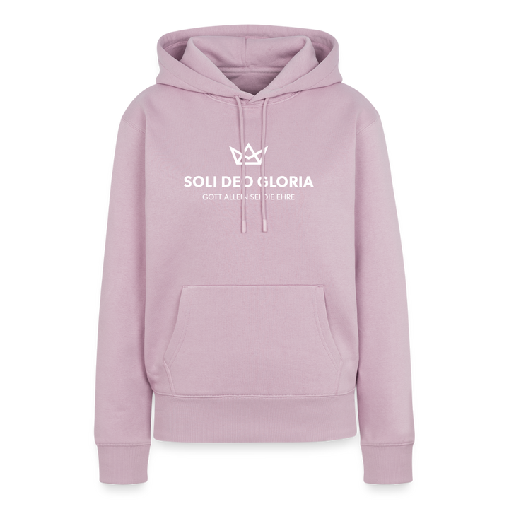 Christlicher Premium Hoodie "Soli Deo Gloria" · für Frauen - Altrosa