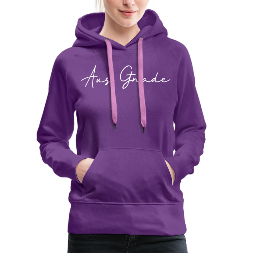 Christlicher Premium Hoodie "Aus Gnade" · für Frauen - Purple