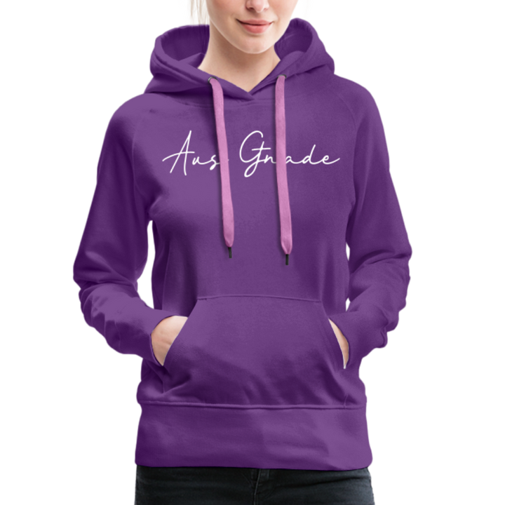 Christlicher Premium Hoodie "Aus Gnade" · für Frauen - Purple