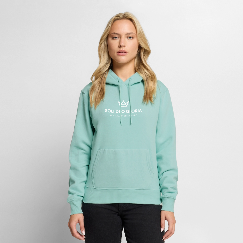 Christlicher Premium Hoodie "Soli Deo Gloria" · für Frauen - Mint 