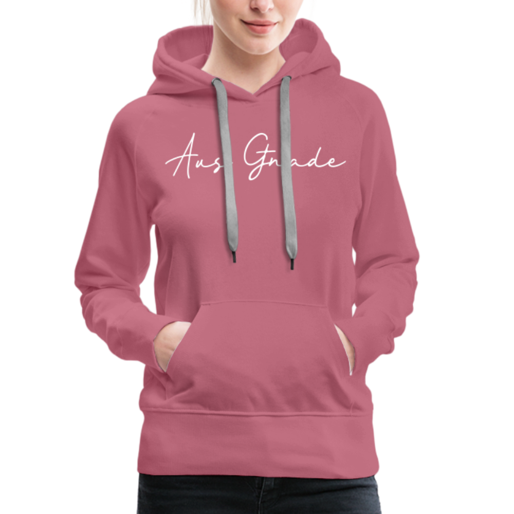Christlicher Premium Hoodie "Aus Gnade" · für Frauen - Malve