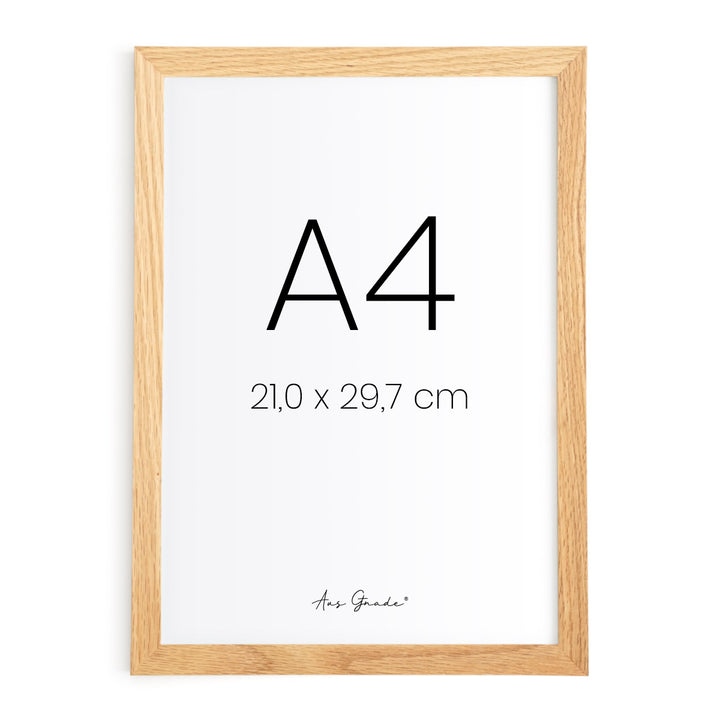 Bilderrahmen Holz · Schwarz / Weiß · A4 / A3 · Acrylglas