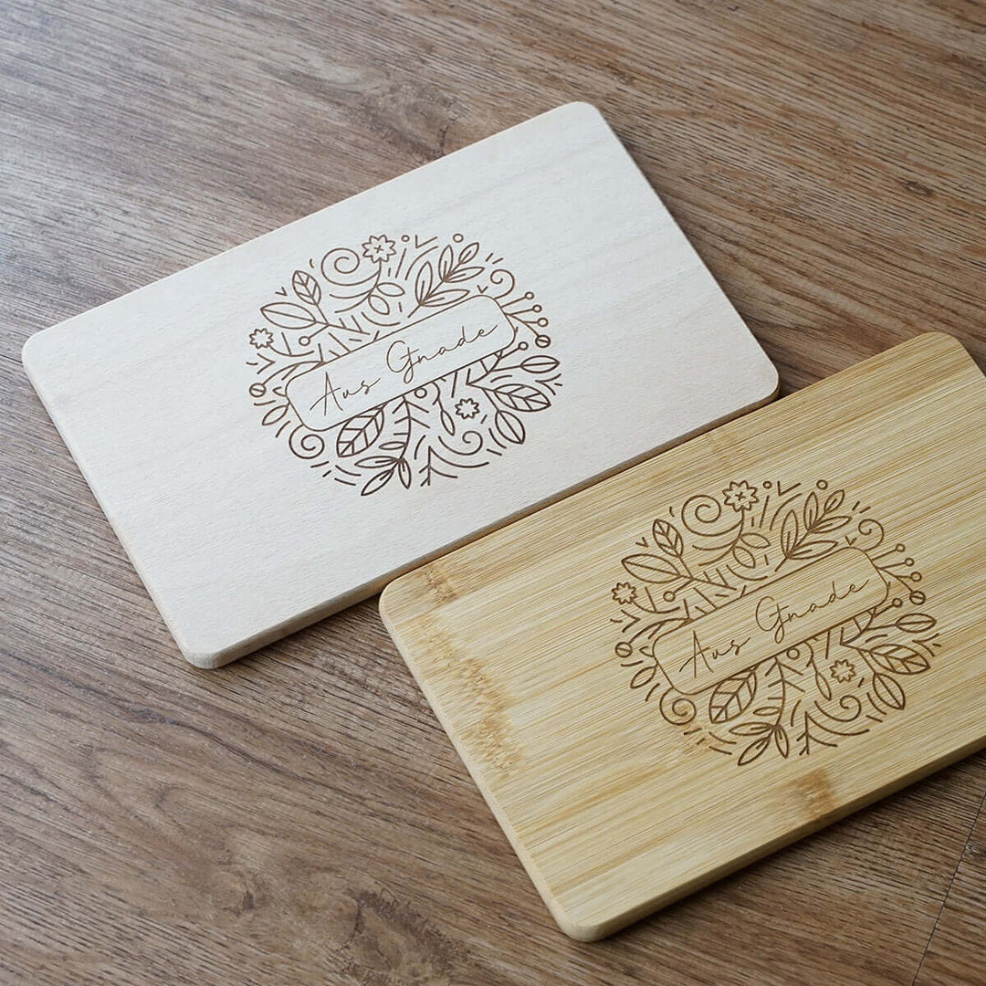 Holz-Brettchen "Aus Gnade" · Bibelvers Gravur – Aus Gnade