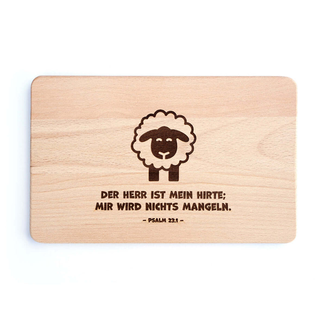 Holz-Brettchen für Kinder "Der HERR ist mein Hirte" · Bibelvers Gravur – Aus Gnade