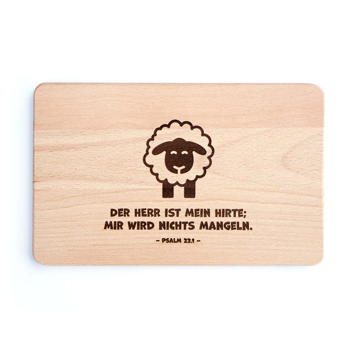 Holz-Brettchen für Kinder "Der HERR ist mein Hirte" · Bibelvers Gravur – Aus Gnade