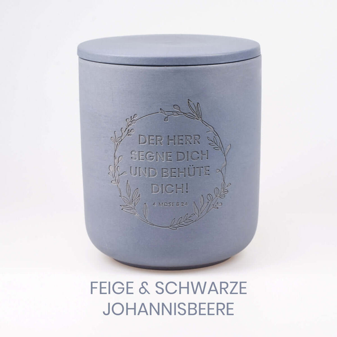 Premium Duftkerze "Gottes Segen" · Keramik-Gravur + Geschenkbox