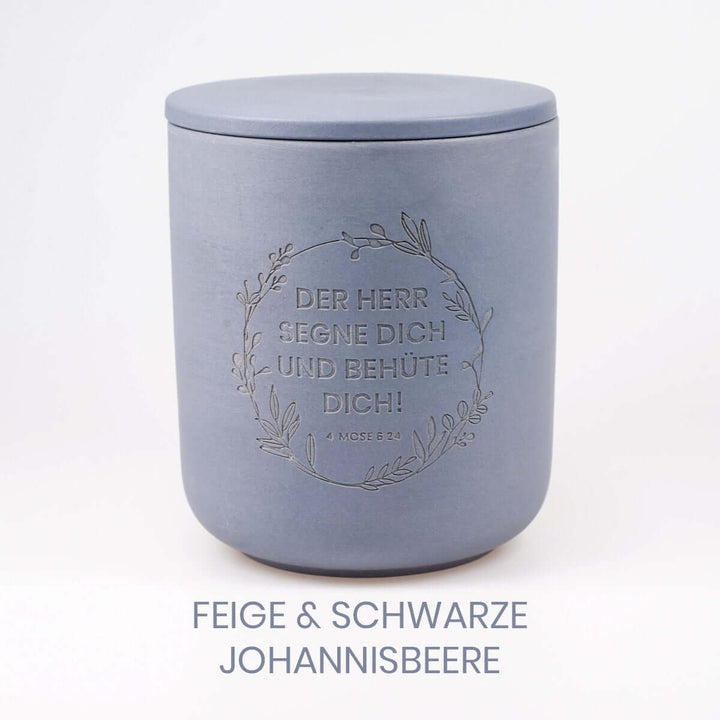 Premium Duftkerze "Gottes Segen" · Keramik-Gravur + Geschenkbox