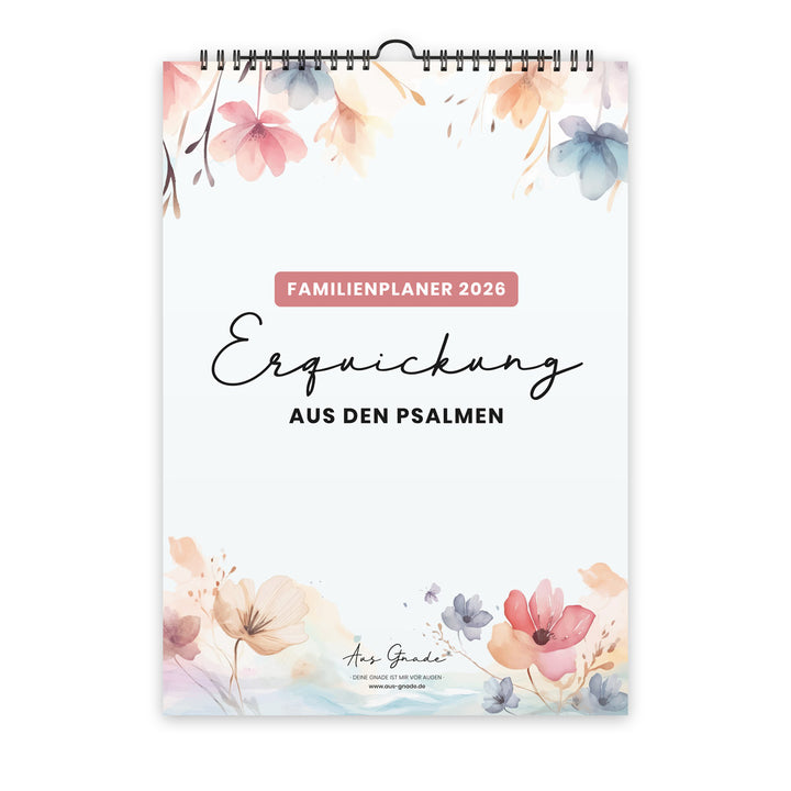 Familienplaner "Erquickung aus den Psalmen" 2026 · A3 · christliche Kalender