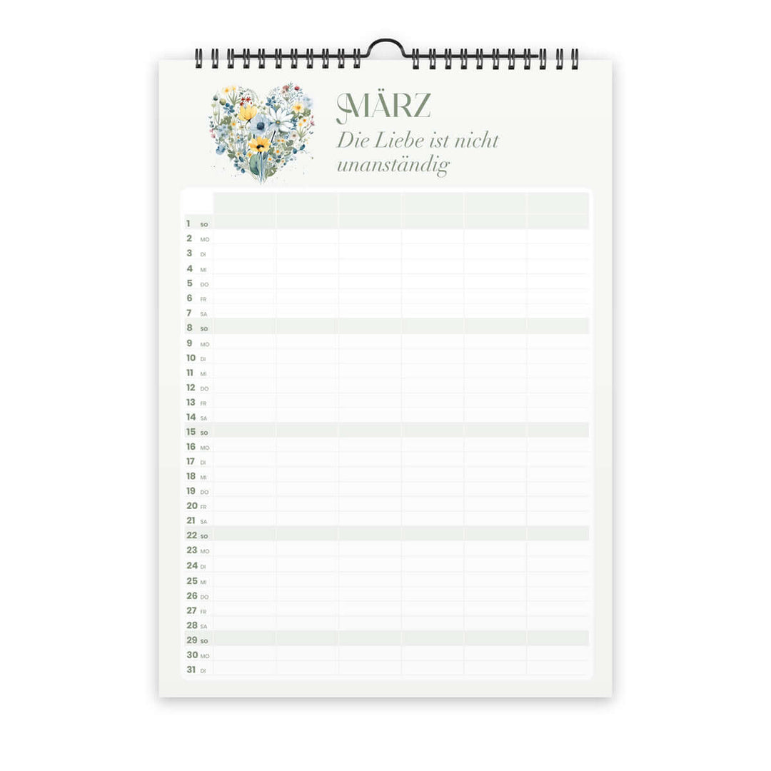 Familienplaner "Gottes Liebe" 2026 · A3 · christliche Kalender