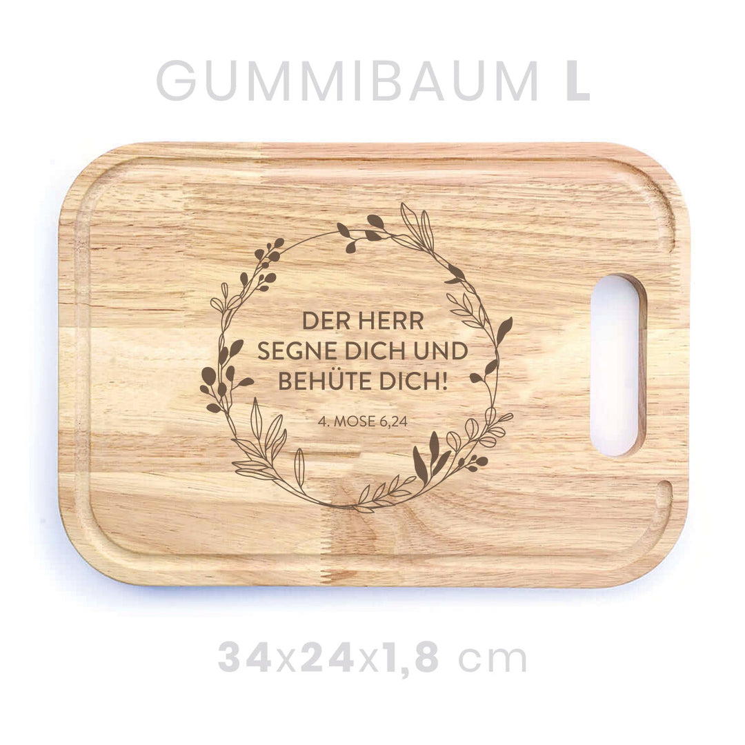 Holzbrett "Gottes Segen" · Bibelvers Gravur · Verschiedene Größen
