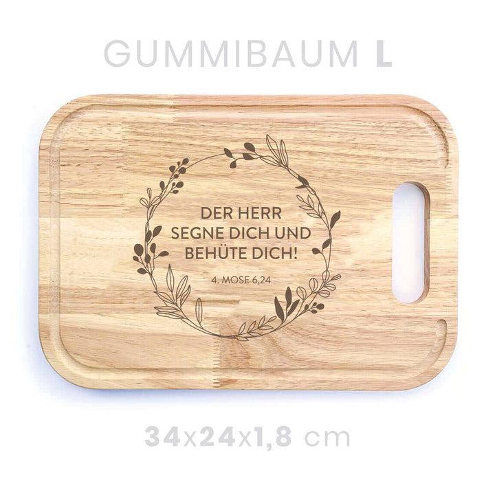 Holzbrett "Gottes Segen" · Bibelvers Gravur · Verschiedene Größen