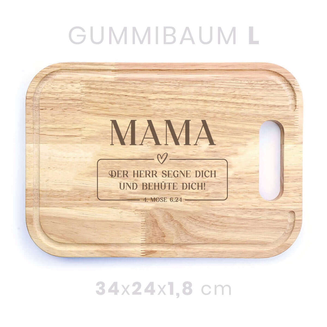 Schneidebrett "MAMA" · Bibelvers Gravur · verschiedene Größen