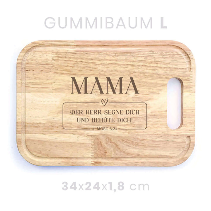 Schneidebrett "MAMA" · Bibelvers Gravur · verschiedene Größen
