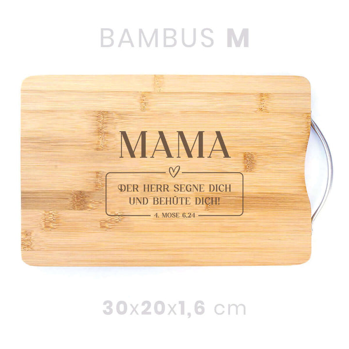 Schneidebrett "MAMA" · Bibelvers Gravur · verschiedene Größen