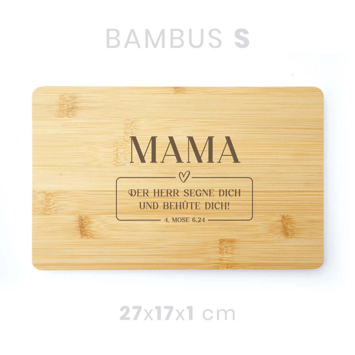 Schneidebrett "MAMA" · Bibelvers Gravur · verschiedene Größen