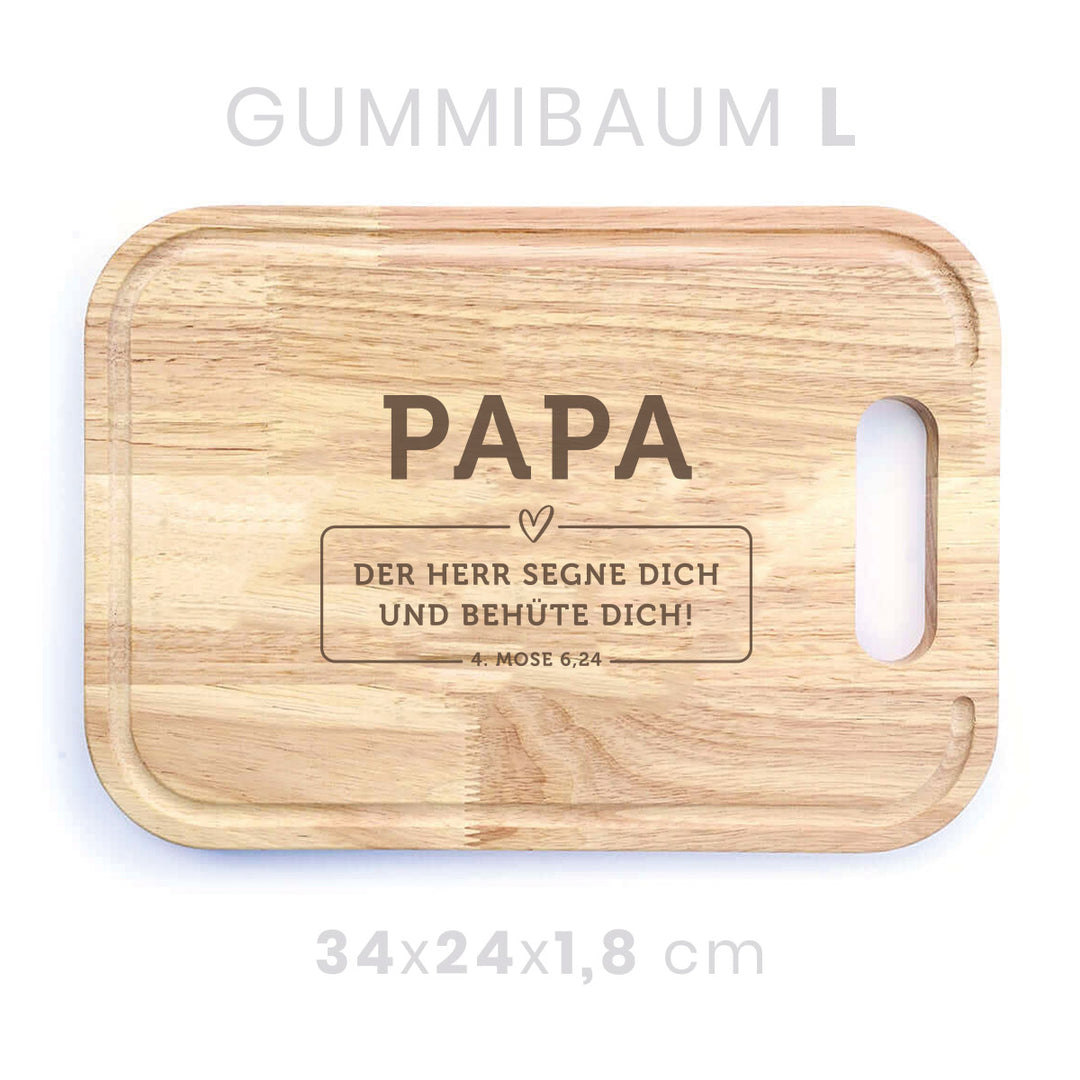 Schneidebrett "PAPA" · Bibelvers Gravur · verschiedene Größen
