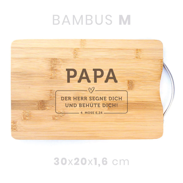 Schneidebrett "PAPA" · Bibelvers Gravur · verschiedene Größen