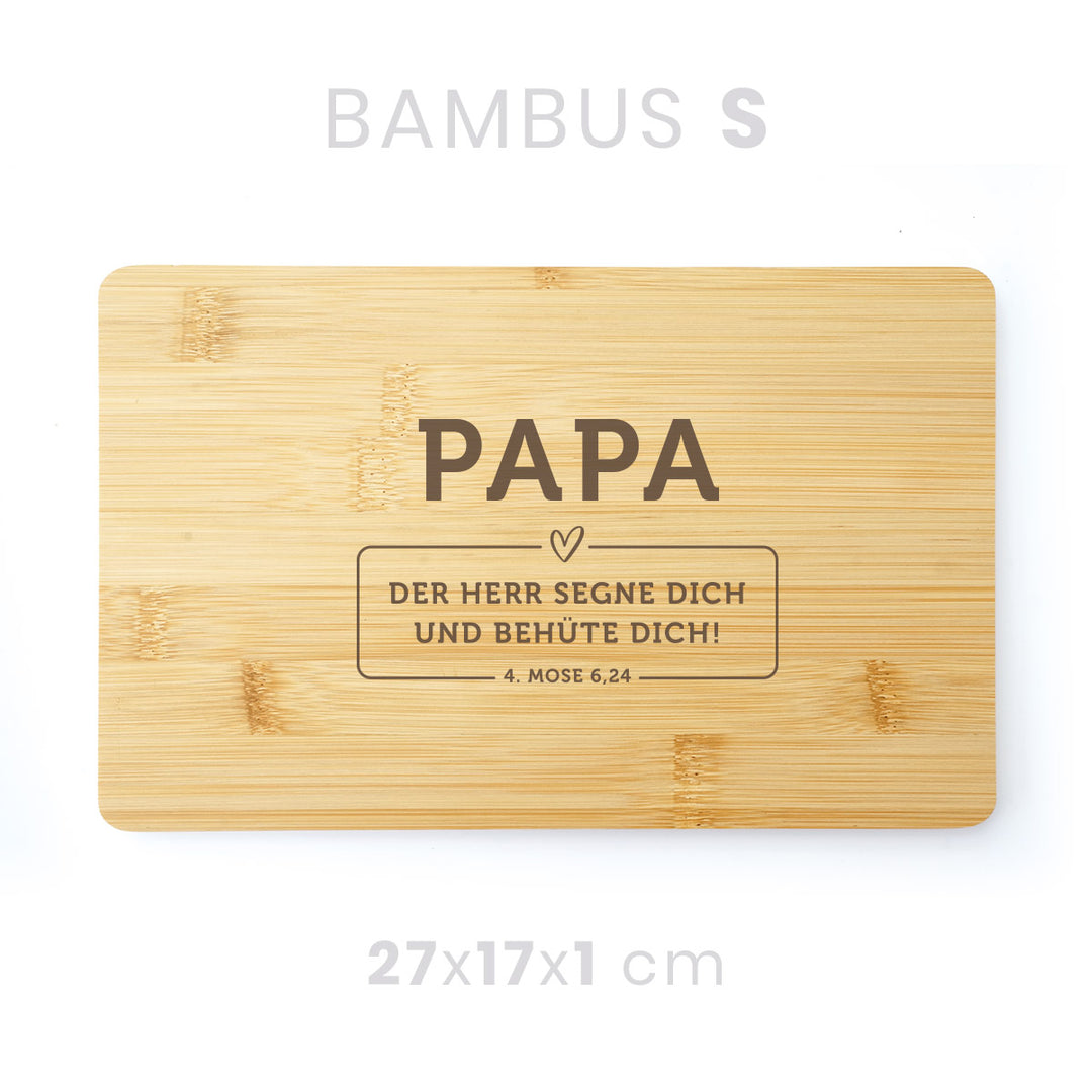 Schneidebrett "PAPA" · Bibelvers Gravur · verschiedene Größen
