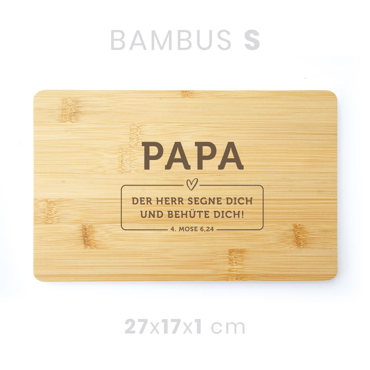 Schneidebrett "PAPA" · Bibelvers Gravur · verschiedene Größen