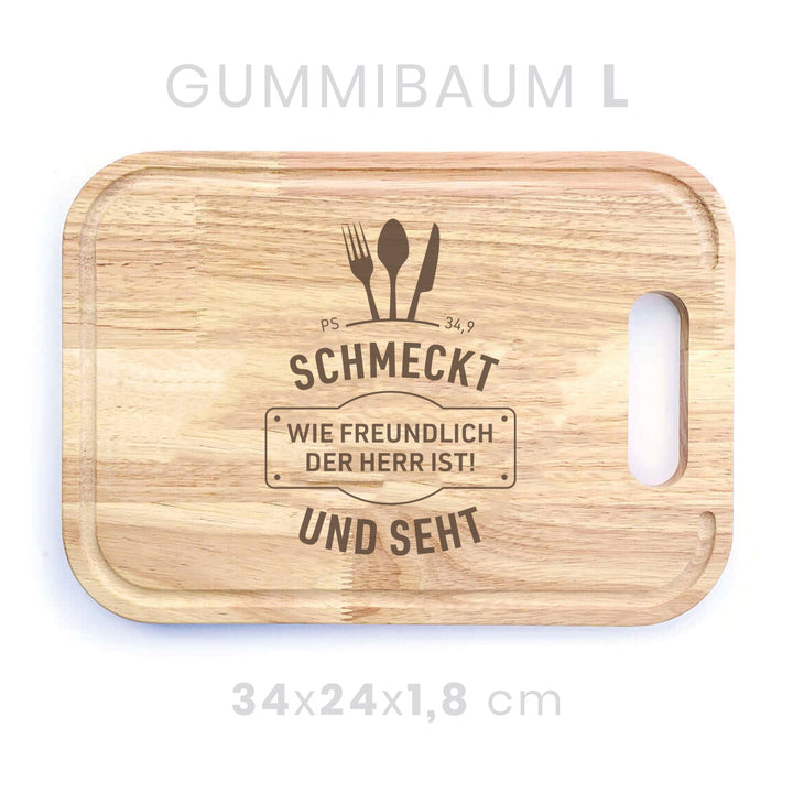 Holzbrett "schmeckt und seht" · Bibelvers Gravur · verschiedene Größen