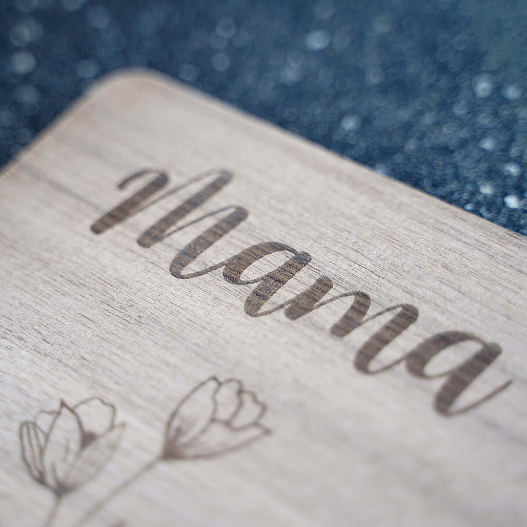 Holzdeko "Mama – Segen" · Bibelvers Gravur