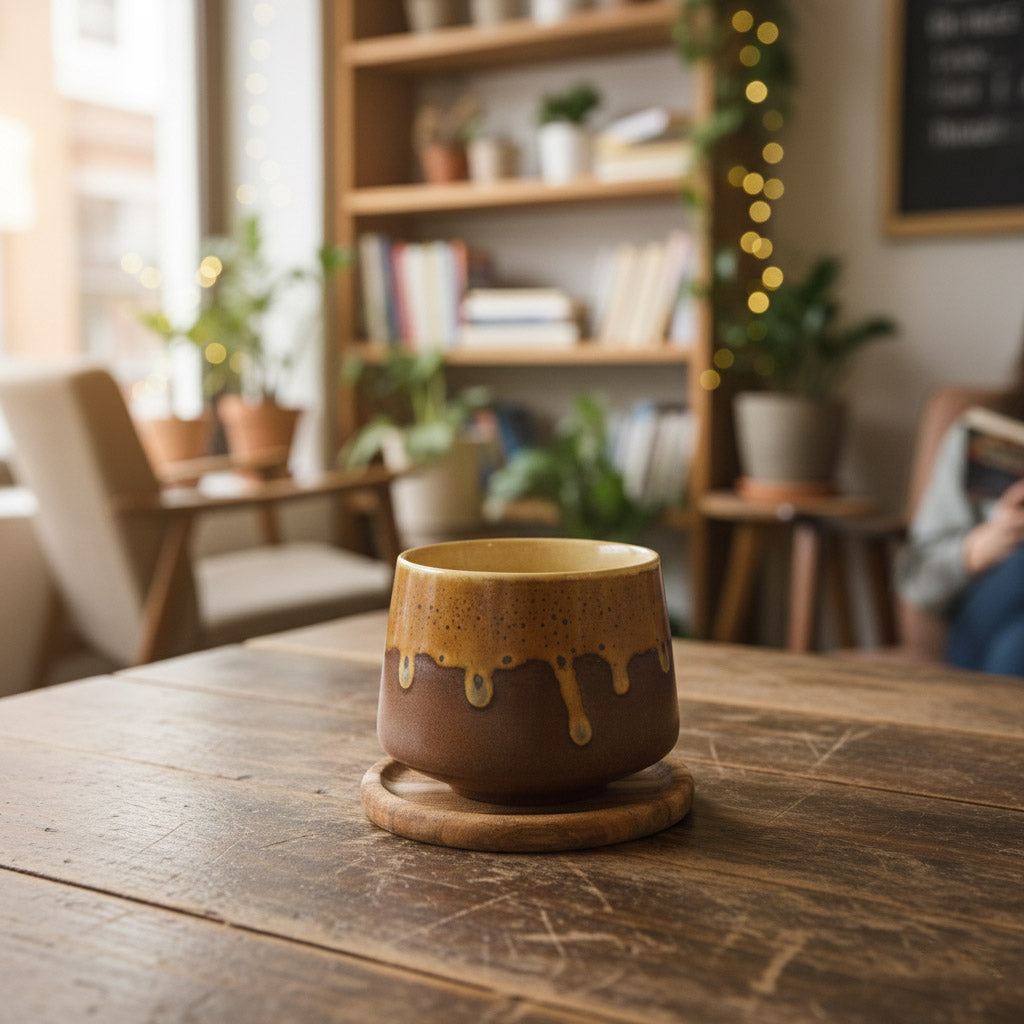 Kaffeetasse "Cortado" · inkl. Holzuntersetzer mit Bibelvers-Gravur