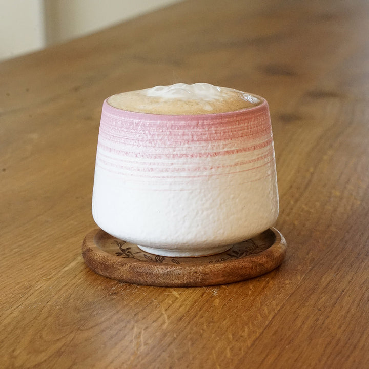 Kaffeetasse "Flat White" · inkl. Holzuntersetzer mit Bibelvers-Gravur